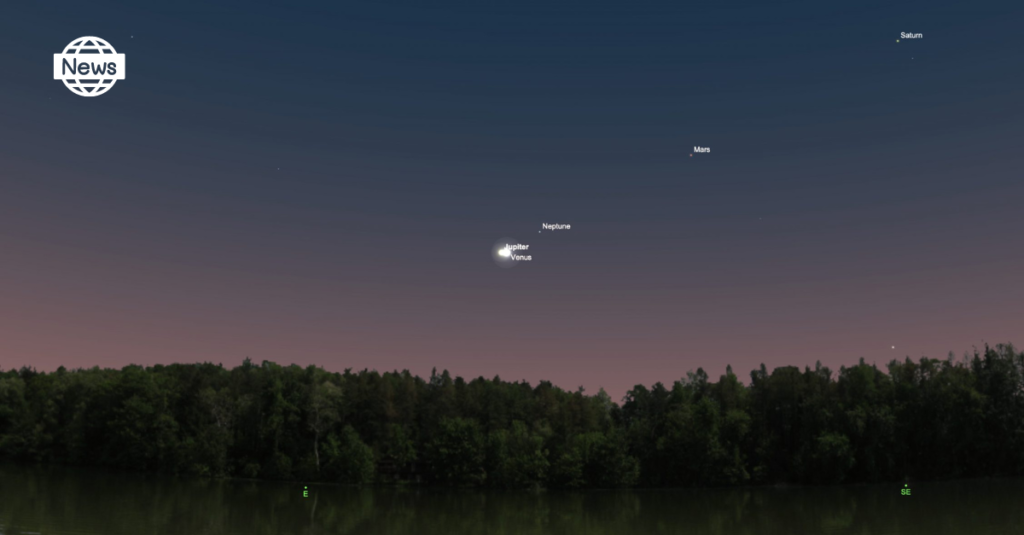 On March 1, Venus and Jupiter will align, bringing the morning star quite near to the gas giant.