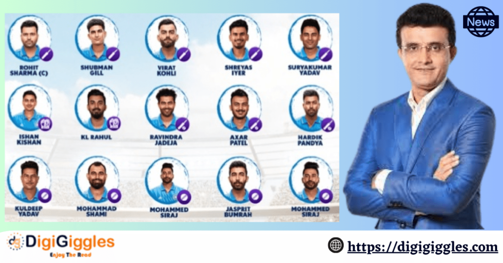 Sourav Ganguly's Indian squad for the World Cup