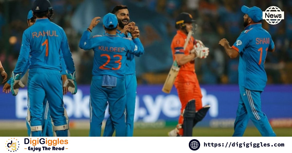 Invincible India Lights Up Diwali with a Stellar Win￼Trounces Netherlands by 160 Runs in World Cup 2023