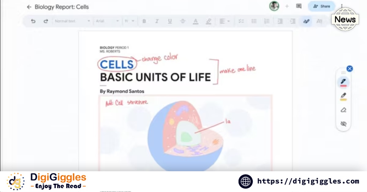 Google now allows users to write directly in Docs with a stylus or finger